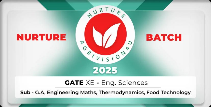 GATE XE - [GA + Eng. Maths + Food Technology + Thermodynamics ]